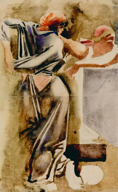 _Эскиз-вариант. Из серии девушки Метростроя. 1934. Бумага,акв 45,5 х 28,2.preview.jpg